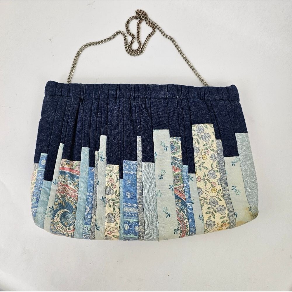 Handmade vintage patchwork Denim purse
